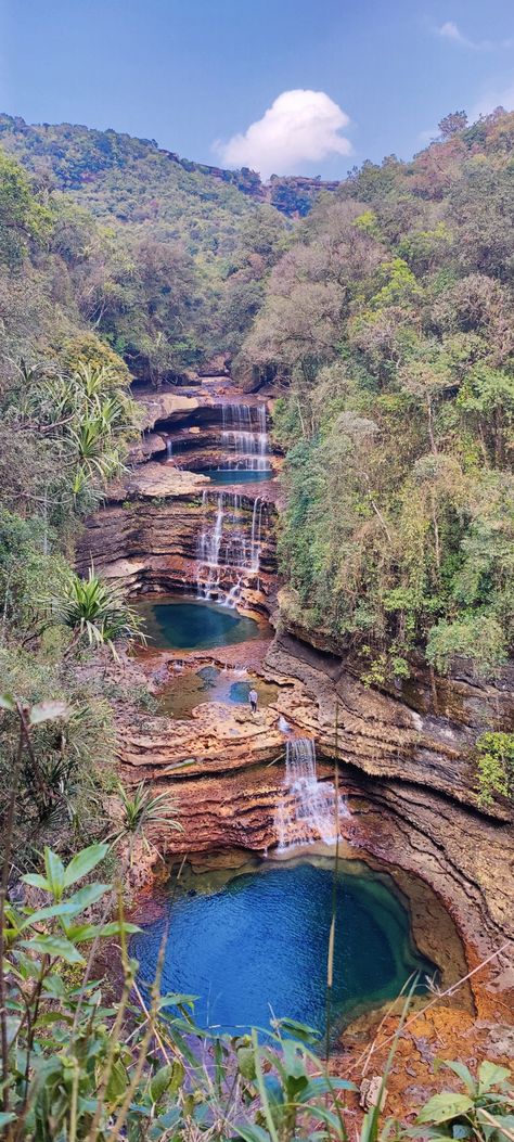 Waterfall in Meghalaya Meghalaya Waterfalls, Meghalaya Aesthetic, Cherrapunji Meghalaya, Meghalaya Travel, Shillong Meghalaya, Amazing Waterfall, Waterfall Pictures, Waterfall Art, Shillong