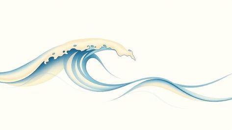 15 Waves Minimal Tattoos for Those Who Live by the Ocean Wave Outline, Wave Tattoos, Crest Tattoo, Waves Symbol, Wave Drawing, Minimal Tattoos, Wave Tattoo, Coastal Breeze, Water Movement