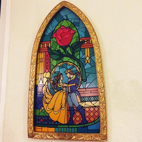 I am so impressed with the quality of this Beauty and the Beast stained glass window🌹 #disneystore #disneyhome #disneyland #wdw… Beauty And The Beast Rose, Disney Bedrooms, Stained Glass Wall, Disney Home, Stained Glass Window, Stained Glass Windows, Disney Store, The Beast, Glass Window