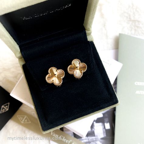 Vca Earrings, Vintage Alhambra Earrings, Alhambra Earrings, Symbol Of Luck, Gold Vans, Van Cleef And Arpels Jewelry, Expensive Jewelry Luxury, Earrings Aesthetic, Van Cleef And Arpels