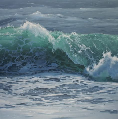 Richard Johnson, Contemporary Expressionism, Ocean Waves Painting, Waves Photography, Master Of Fine Arts, Ocean Pictures, Seascape Art, Wave Painting, Sea Painting