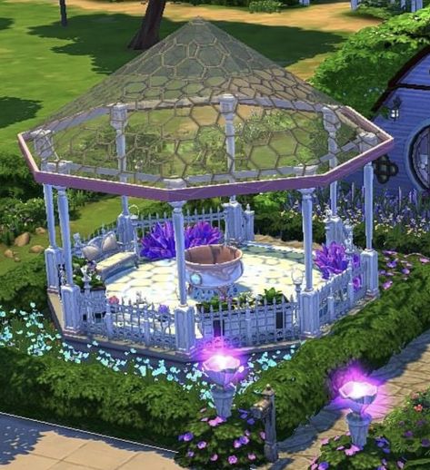 Sims 4 Gazebo, The Sims 4, The Sims, Sims 4, Gazebo, Pergola, Outdoor Structures, Band