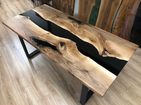 Epoxy Table Top, Table Epoxy, Epoxy Table, Epoxy Resin Table, River Table, Walnut Dining Table, Walnut Table, Kitchen Dining Tables, Live Edge Wood