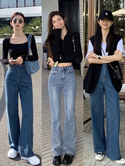 Mulvan Official, Korean Dressing, Korean Spring Outfits, Genz Outfits, Japan Autumn, Sagada, Jeans And T Shirt Outfit, Classy Minimalist, Overalls Fashion