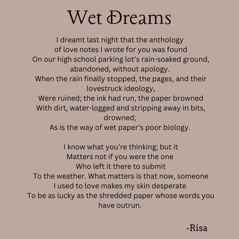 Had the bright idea to take Wet Dreams from a free verse to a petrarchan sonnet and she's sounding much better now. She's about as good as she's gonna get, I'm thinking. Another successful session aided by The Poet's Companion by @kimaddonizio - I bring this book everywhere now. #poetry #poetrycommunity #poetrylovers #poetryporn #poetryofinstagram #poetryisnotdead #poetryislife #indiepoems #indiepoet #poemsofinstagram #poet #poetsofinstagram #poetsociety #poets #poetsofig #poetsandwriters... Petrarchan Sonnet, Free Verse Poetry, Free Verse, Study Inspo, Wet Dreams, Studying Inspo, Poets, Poetry, Quotes