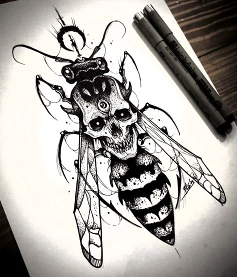 Tier Tattoo, Surreal Tattoo, Petit Tattoo, Insect Tattoo, Bug Tattoo, Scary Tattoos, Skull Art Drawing, Creepy Tattoos, Moth Tattoo