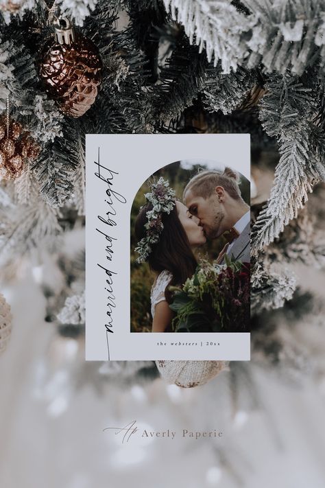 Marry Christmas Card, Christmas Save The Date, Save Our Date, Ringing In The New Year, Date Photo, Holiday Templates, Married Christmas, New Year Card, Christmas Photo Cards