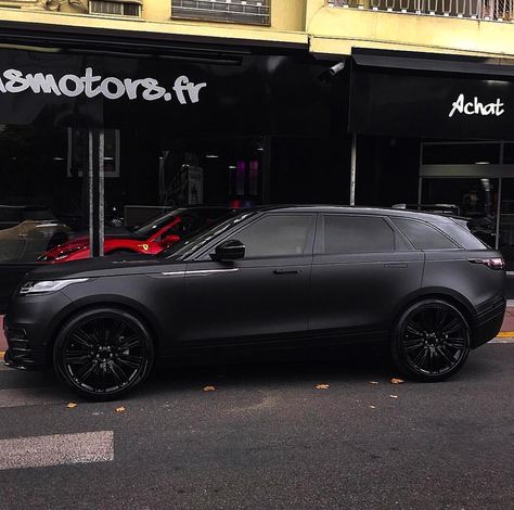 157. All black Range Rover Velar by @msmotors #velar All Black Range Rover, Matte Black Range Rover, Black Range Rover, Range Rover Black, Luxury Cars Audi, Black Range, Range Rover Velar, Car Goals, Kid Friendly Travel Destinations