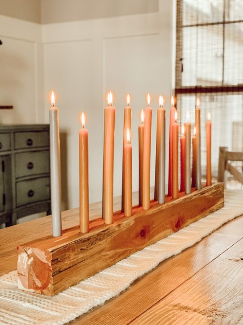 DIY Rustic Candlestick Holder | Southern Surroundings Candle Holder Wood, Rustic Diy, My New Room, Wonderful Time Of The Year, Wood Working, Things To Make, Home Inspo, Do It Yourself, Home Projects