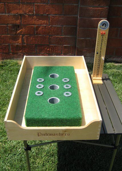 Pub Washers: A Different Way to Play Washers While Tailgating ... #UltimateTailgate #Fanatics Fun Games To Make, Tossing Games, Timber Toys, Washers Game, Diy Carnival Games, Kids Woodworking, Tailgating Ideas, Games To Make, Diy Yard Games