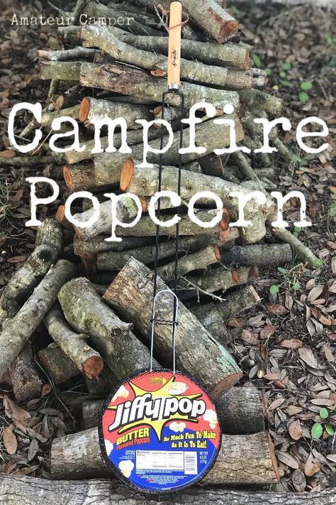 Camping Popcorn, Campfire Popcorn, Cool Camping Gadgets, Breakfast Maker, Camping Snacks, Camper Awnings, Camping For Beginners, Camping Gadgets, Butter Popcorn