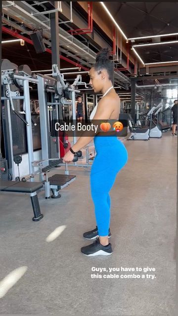 Coach Cherry on Instagram: "CABLE GLUTES🥵🍑This combo will have your glutes on fire🔥!! Save and share with your workout partner 💪🏾 The cable machines are AMAZING they’re flexible and you can do so many exercises with 1 piece of equipment so it’s perfect for: - If you have limited equipment available - When the gym is crowded and busy - You’re short on time and need a quick workout - Want to switch up your workout routine The workout: - Cable Deadlifts - Cable Pull Throughs Your hands should Deadlift Cable Machine, At Home Cable Workouts, Cable Good Mornings Exercise, Cable Rdl Form, Cable Pull Through, Cable Pull Through Glutes, Cable Deadlift, Cable Machine Workout, Good Mornings Exercise