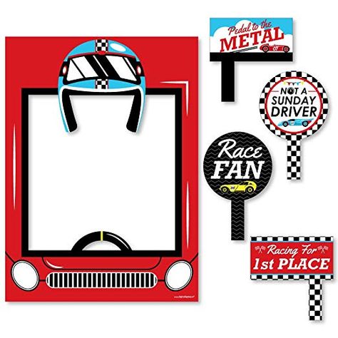 Race Car Photo Booth, Photo Booth Picture Frame, Photo Booth Picture Frames, Photo Booth Setup, Selfie Booth, Nascar Photos, Party Selfie, Post Prom, Frame Props