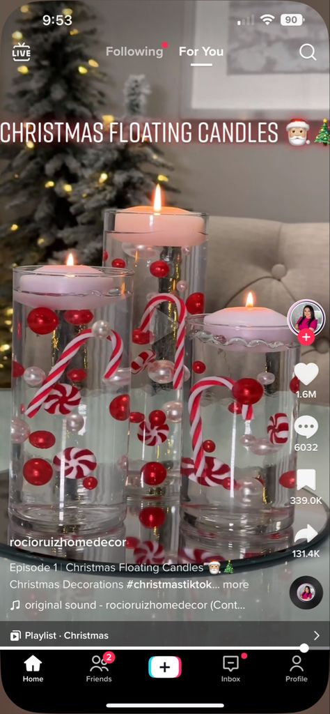 Christmas Decor Ideas Apartment, Wine Bottle Christmas Decorations, Apartment Christmas Decor Ideas, Holiday Centerpieces Christmas, Apartment Christmas Decor, Diy Floating Candles, Christmas Flower Decorations, Christmas Decor Ideas Outdoor, Rehearsal Dinner Decorations