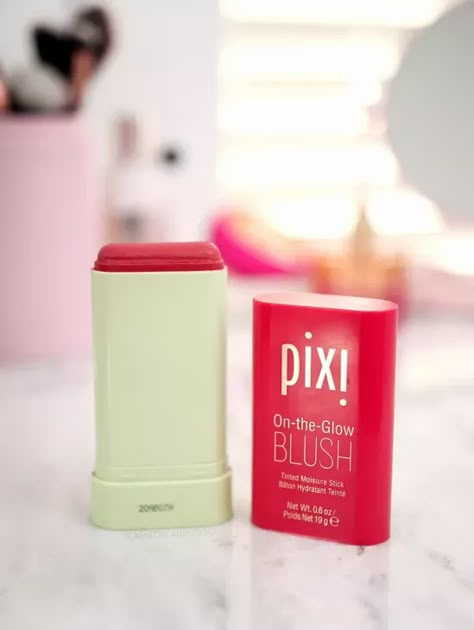 Pixi On The Glow Stick, Pixie Blush Stick, Pixi Blush Stick, Pixi On The Glow Blush, Pixie Blush, Pixi On The Glow, Gigi Makeup, Viral Makeup Products, On The Glow Blush