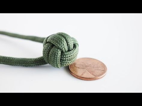 How to Make a Mini Monkey's Fist Tutorial | 2-Pass Monkey's Fist Key Chain - YouTube Monkey Knot Tutorial, Monkey Fist Keychain, Monkey Knot, Knots Jewelry, Sailor Knot Bracelet, Knot Keychain, Monkey Fist Knot, Mini Monkey, Paracord Bracelet Tutorial