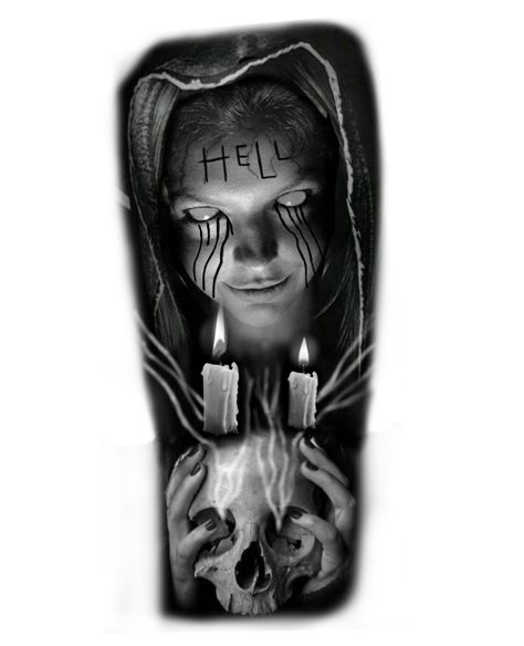 Crazy Face Tattoos, Dark Evil Tattoo Designs, Dark Horror Tattoo Designs, Evil Tattoos Demons, Horror Tattoo Designs, Darkside Tattoo, Memorial Tattoo Ideas, Valkyrie Tattoo, Evil Skull Tattoo