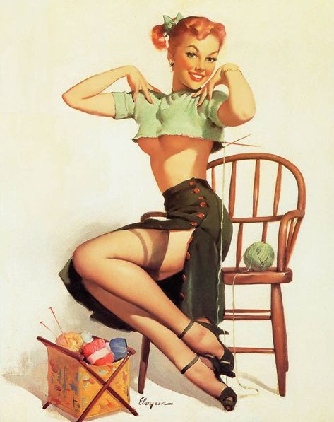 AAF de Artes, de Arquitetura, de Fotografia. E mais ideias...: MAIS PIN UPS GIRLS DE GIL ELVGREN Pin Up Pictures, Arte Pin Up, Pinup Poses, Pin Up Drawings, Pin Up Illustration, Pinup Vintage, Pin Up Poses, Pin Up Vintage, Knitting Pin