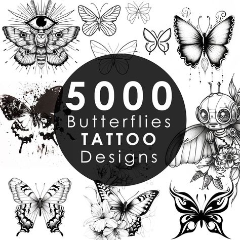 Are you looking for inspiration to get a tattoo done? Are you a tattoo artist running out of ideas? Look no further. Here you have 5000+ Butterfly Tattoo ideas! Welcome to the ultimate collection of over 5000 butterfly tattoo designs! Dive into a diverse selection of butterfly tattoos featuring intricate details and a variety of themes, perfect for tattoo enthusiasts and artists alike. Product Details: Digital Product: This is a digital download; no physical items will be shipped. File Format: A Eye Catching Tattoos, Swallowtail Butterfly Tattoo, 3 Butterfly Tattoo, Bundle Tattoo, Watercolor Butterfly Tattoo, Realistic Butterfly Tattoo, Tattoo Designs Unique, Colorful Butterfly Tattoo, Butterfly With Flowers Tattoo