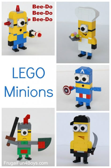 Lego Minion, Instructions Lego, Lego Challenge, Lego Club, Lego Diy, Lego Activities, Lego Craft, Lego Worlds, Lego For Kids