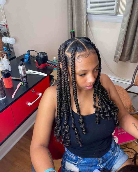 Coi Leray Braids: Tutorials & Inspiring Braid Styles To Try Coi Larry Braids, Coo Leray Braids, Leray Braids, Coi Leray Braids, Hairstyles Cornrows, Cornrows Hairstyles, Coi Leray, Feed In Braids Hairstyles, Feed In Braids