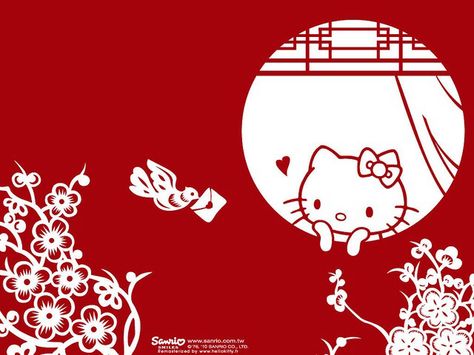 HK Red Wallpaper Laptop, Pink Wallpaper Hello Kitty, Hello Kitty Bow, Hello Kitty House, My Melody Wallpaper, Bow Wallpaper, Hello Kitty Themes, Hello Kitty Aesthetic, Cute Desktop Wallpaper