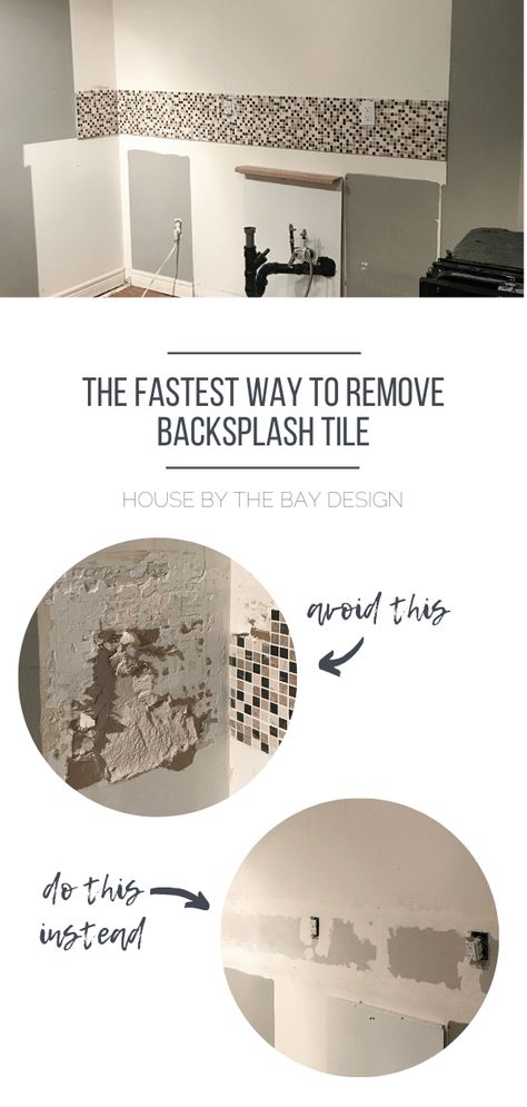 Redoing Backsplash Diy Kitchens, How To Remove Tile Backsplash From Wall, Remove Backsplash Without Damage, Removing Kitchen Backsplash, How To Redo Backsplash, Redo Kitchen Backsplash Tile, Remove Old Backsplash Tile, How To Remove Backsplash Tile Kitchens, Change Backsplash Tile