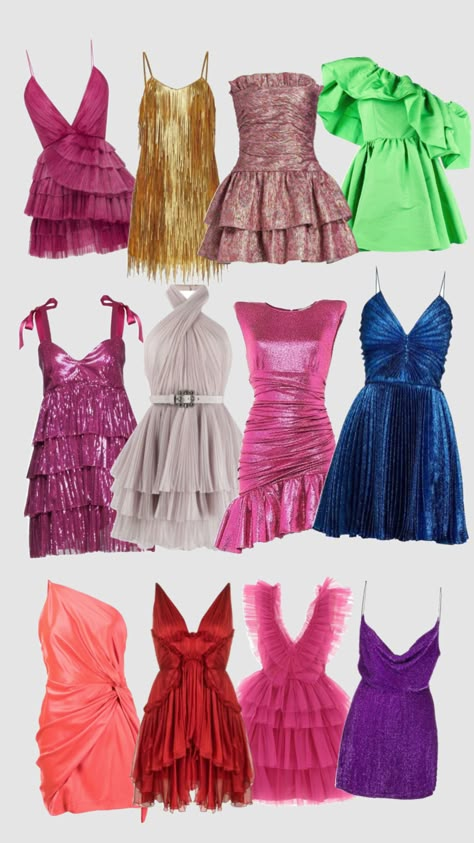 party dresses. #outfitinspo #dresstaylorswift #dresses #dress #vibes Bahamas Outfit Ideas, Disco Party Birthday, Bahamas Outfit, Clothes Collage, Bat Mitzvah Dresses, Sweet Fifteen, Mitzvah Dresses, Taylor Swift Drawing, Hoco Inspo