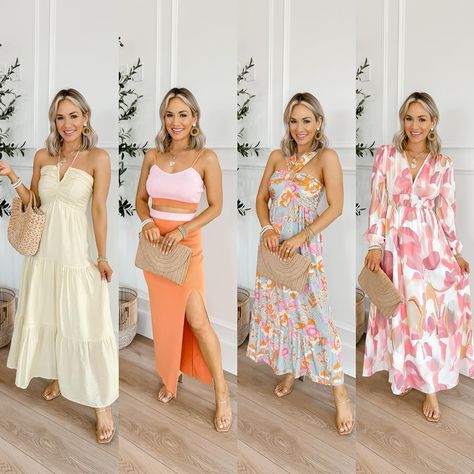 Backyard Brunch Outfit, Summer Birthday Party Outfit Women, Amazon Dress Finds, Coral Dress Outfit, Birthday Party Outfit Women, Bridal Shower Guest Outfit, Cocktail Attire For Women, Spring Date, Toddler Birthday Party