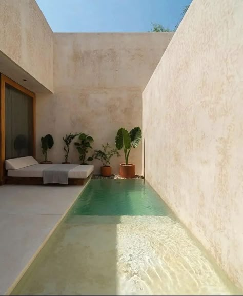 Piscinas Pequeñas, Bali House, Small Pool Design, Small Pools, Backyard Pool Designs, Patio Interior, Small Pool, Small Backyard Pools, Design Exterior