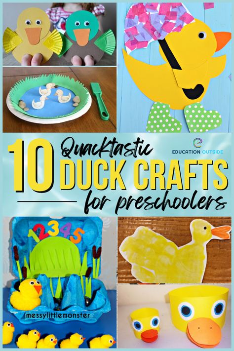 Toddler Duck Craft, Ducks Crafts Preschool, 5 Little Ducks Activities For Toddlers, Duck Craft For Preschool, Duck Classroom Decor, Ducks Preschool Activities, Duck Craft For Toddlers, Duck Preschool Craft, 5 Little Ducks Craft