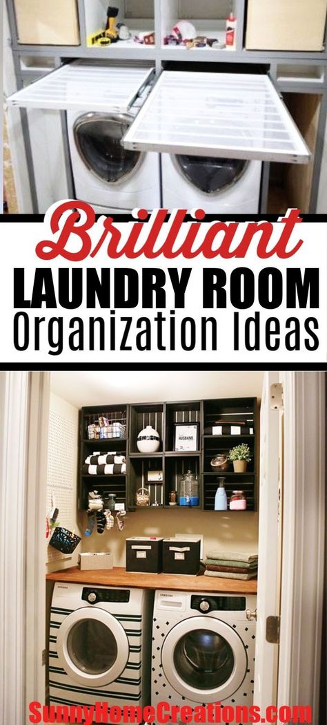 #organization #storage #laundry Laundry Room Organization Diy, Laundry Room Organization Ideas, Stacked Laundry Room, Laundry Room Storage Shelves, Room Organization Ideas, Laundry Room Ideas Small Space, Small Laundry Room Organization, Tiny Laundry Rooms, Room Storage Diy