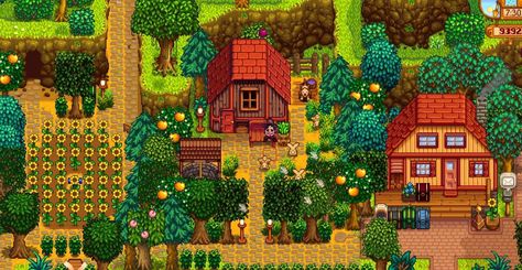 Stardew Valley Design, Stardew Ideas, Stardew Valley Farm Layout, Stardew Valley Farm, Stardew Farms, Stardew Valley Layout, Stardew Valley Tips, Stardew Valley Farms, Top Farm