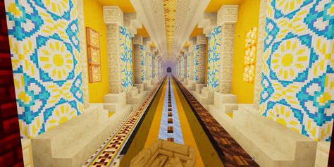 Minecraft nether tunnel Minecraft Nether Highway Design, Nether Hallway Minecraft, Minecraft Nether Hallway, Tunnel Minecraft Ideas, Nether Pathways Minecraft, Minecraft Nether Highway, Nether Tunnel Design, Nether Tunnel Minecraft, Minecraft Tunnel Ideas