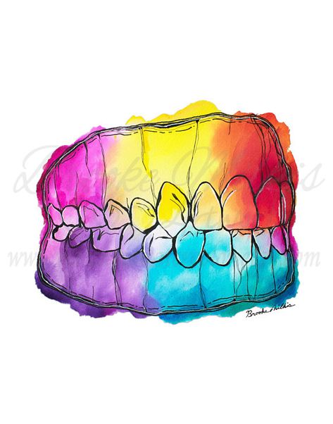 Dental Artwork, Anatomy Artwork, Dental Wall Art, Dental Ceramics, Dental Wallpaper, Teeth Anatomy, Dental Business Cards, Dentist Art, Teeth Drawing