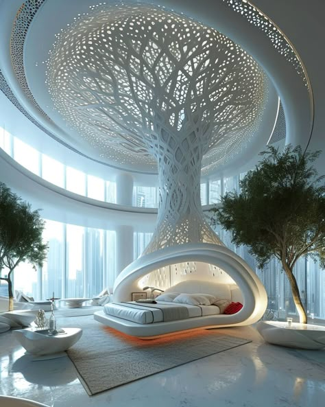 Futuristic House, Futuristic Home, Luxury House Interior Design, Futuristic Interior, Home Building Design, Dream House Interior, Design Your Dream House, House Architecture Design, Dream House Exterior