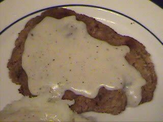 Mock Chicken Fried Steak With Milk Gravy Cream Gravy Recipe, Mock Chicken, Steak And Mashed Potatoes, Chicken Fried Steak Recipe, Milk Gravy, Fried Steak Recipes, Country Fried Steak, Gravy Ingredients, Country Fried