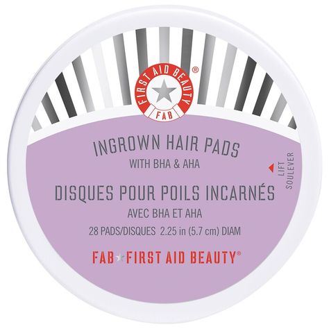 Ingrown Hair Pads with BHA & AHA - First Aid Beauty | Sephora Razor Burn, Ingrown Hairs, Ingrown Toe Nail, Hair Help, Aloe Leaf, First Aid Beauty, How To Exfoliate Skin, Witch Hazel, Ingrown Hair