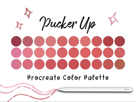 Lip Color Palette Digital Art, Color Plattes, Lip Color Palette, Procreate Palettes, Cool Color Palette, Color Palette Challenge, Hex Color Palette, Colour Pallets, Palette Art