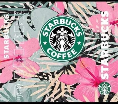 Starbucks Tumbler Wrap, Starbucks Design, Sublimation Crafts, Sweet Cups, Sublimation Ideas Projects Inspiration, Birthday Gifts For Boyfriend Diy, Custom Tumbler Cups, Coffee Logo, Tumbler Cups Diy