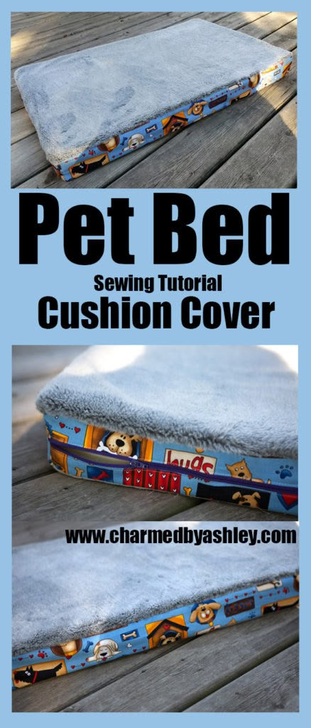 Pet Bed | Charmed By Ashley Dog Bed Sewing Pattern, Pet Bed Pattern, Sewing Clips, Dog Bed Sizes, Diy Pet Bed, Custom Dog Beds, Custom Cushion Covers, Diy Sewing Gifts, Diy Dog Bed