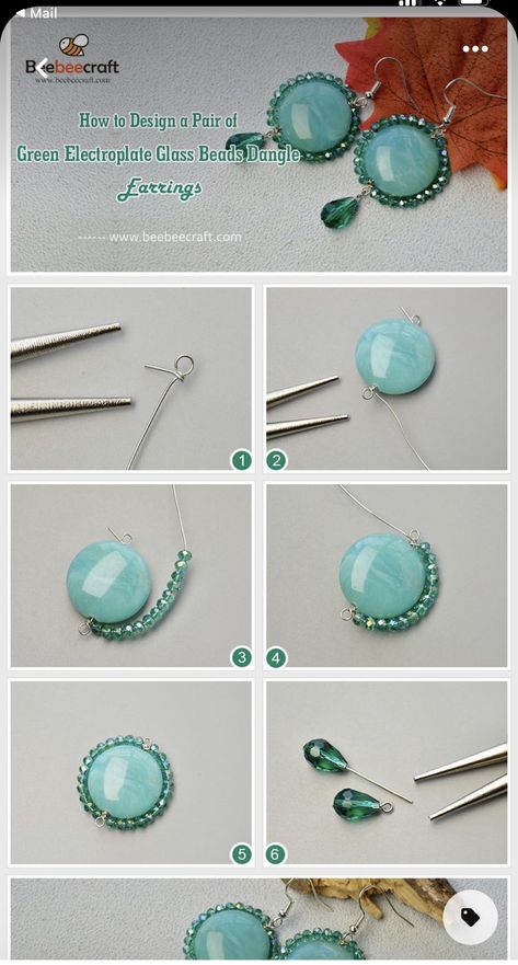 Bead Drop Earrings Diy, Macrame Earrings Diy Video Tutorials, Simple Diy Earrings Ideas, Anting Manik, Diy Jewelry Earrings, Beaded Earrings Diy, Earrings Diy, Homemade Jewelry, Handmade Wire Jewelry