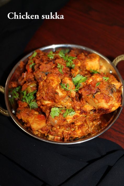 mangalorean chicken sukka  #chicken Sukha Chicken Recipe, Chicken Sukka, Chettinad Chicken, Cooking With Charcoal, Indian Chicken Recipes, South Indian Style, Indian Chicken, Veg Dishes, Indian Kitchen