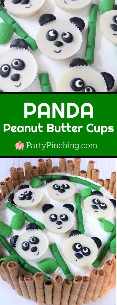 Panda Bear Cupcakes, Jungle Desserts, Panda Treats, Panda Snacks, Panda Cupcake, Chinese New Year Desserts, Pirouette Cookies, Panda Food, Food Panda