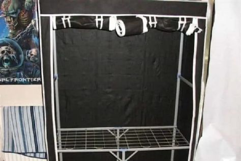 Diy Grow Tent: 12 Easy Yet Inexpensive DIY Grow Box Ideas You Can Build 4 Diy Grow Tent, Grow Cabinet, Hydroponic Grow Systems, Industrial Shelving Units, Hydroponics Diy, Grow Boxes, Grow Room, Grow System, Growing Plants Indoors