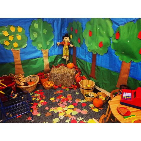 Fall/ autumn dramatic play for preschoolers/ kindergarteners. Apple orchard dramatic play Harvest Dramatic Play Preschool, Autumn Dramatic Play, Treehouse Dramatic Play, Nature Dramatic Play, Creative Curriculum Tree Study Dramatic Play, Tree Study Creative Curriculum Preschool Dramatic Play, Fall Dramatic Play Preschool, Fall Dramatic Play, Apple Orchard Dramatic Play