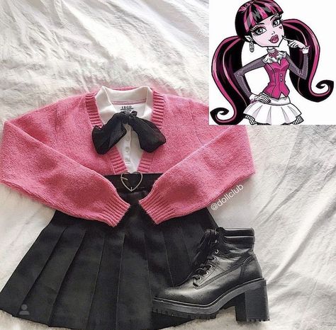 Monster High Aesthetic Outfit, Draculaura Costume, Monster High Halloween Costumes, Monster High Costume, Alt Outfits, Kawaii Clothes, Character Outfits, Outfits Aesthetic, Halloween Outfits