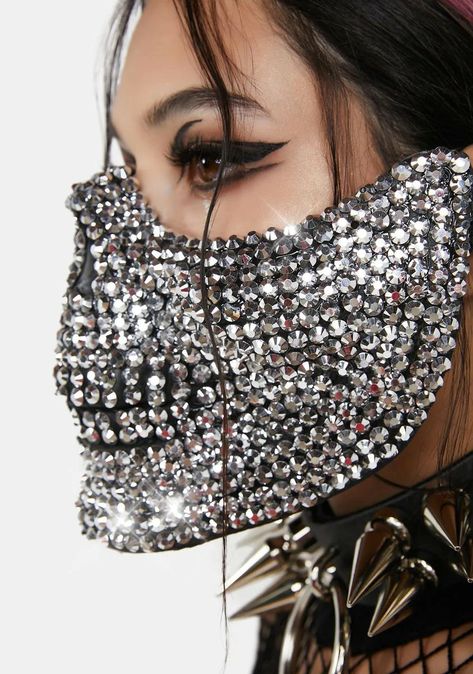 Sequin Skirts, Rhinestone Skull, Led Clothing, Never Trust The Living, Mask Aesthetic, J Valentine, Dust Masks, Dresses Sequin, Mini Backpacks