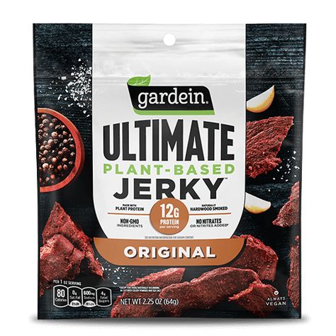 Jerky Packaging, Vegan Jerky, Vegan Ground Beef, Vital Wheat Gluten, Meat Alternatives, Vegan Sausage, Delicious Vegetables, Packaged Food, Beef Jerky