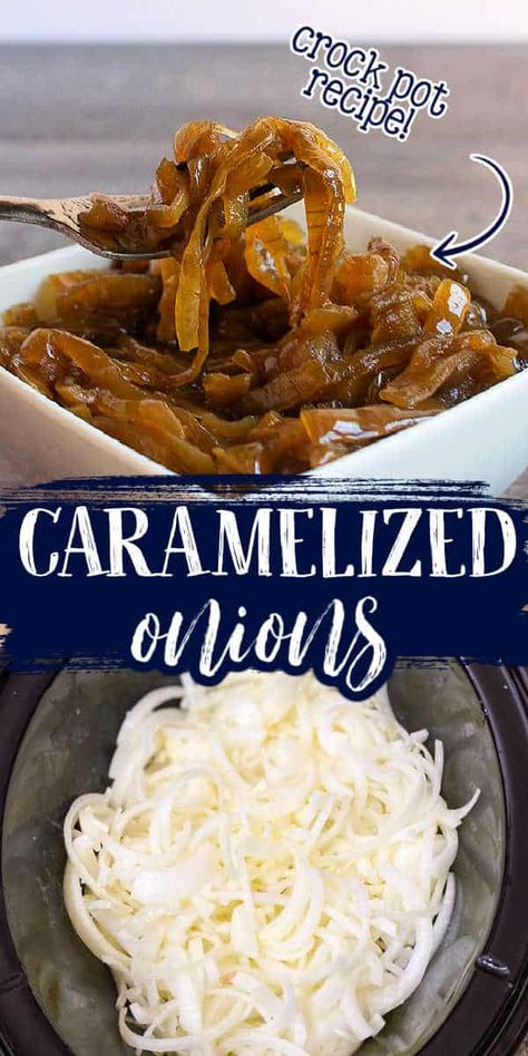 Slow Cooker Caramelized Onions, Caramelized Onions Recipe, Carmelized Onions, The Best Burger, Baked Vegetables, Burgers Sandwiches, Delish Recipes, Onion Recipes, Radishes